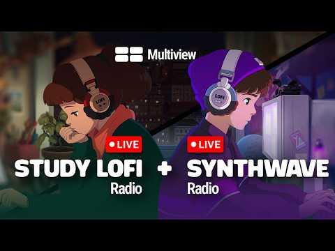 Lofi Multiview 🪟 choose your vibe | lofi or synthwave