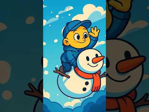 Bimo Flying on a Snowman ❄️✨ #bimo #bimoonline #bimoshorts