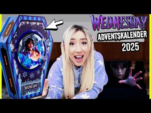 ÖFFNE niemals 50 € WEDNESDAY ADDAMS ADVENTSKALENDER 2025 um 3 Uhr nachts (Was ist wirklich DRIN?)