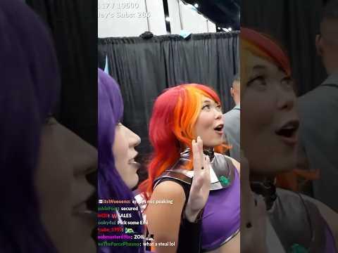 Spawning in different streams at Dreamcon🧍‍♀️#shorts #extraemily #emiru #dreamcon #hasanabi #maya