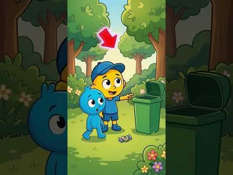 No trash 😊 Bimo teaches clean 💛