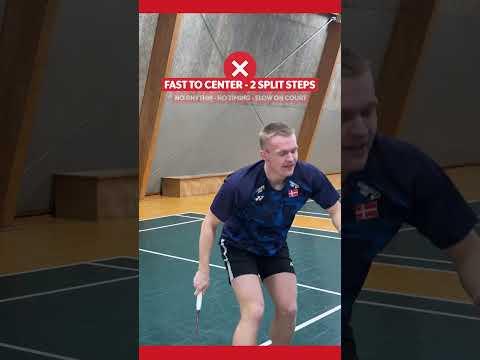 ❌✅ Moving too fast to the center, and using 2 split steps will make you slow on court☺️💯
