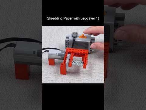 Shredding paper with Lego (ver 1) #shorts