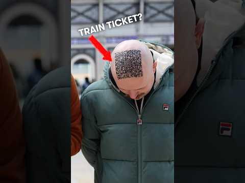 i printed a train ticket on a bald man