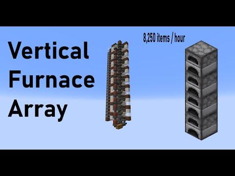 Vertical Furnace Array Minecraft 1.21 (Java and Bedrock)