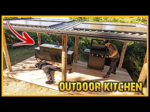 🌲OUTDOORKÜCHE beim BLOCKHAUS: Unser TRAUM wird wahr! 🔥| Naturensöhne  Outdoor Kitchen