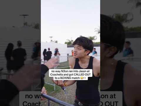 no way N3on ran into Jason at Coachella and got CALLED OUT to a BOXING match 😳👀