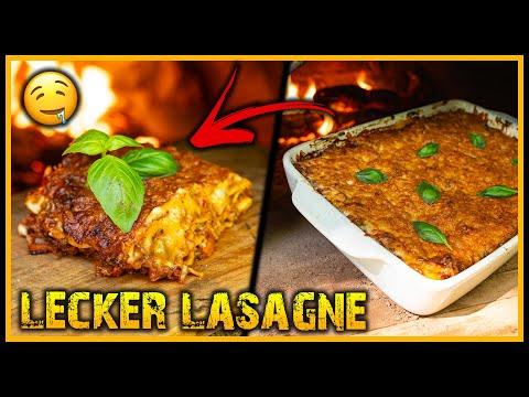 ACHTUNG! Nicht SCHAUEN, wenn ihr HUNGER habt! - LECKER LASAGNE im Wald kochen - Outdoor Kitchen
