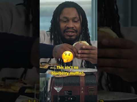Marshawn Lynch is NOT vibing with this $1200 burger🤣🍔