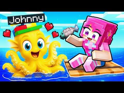 I Pretended to be BABY KRAKEN on a One RAFT!