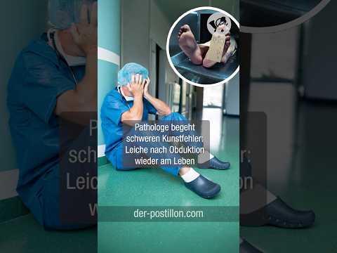Pathologe begeht schweren Kunstfehler: Leiche nach Obduktion wieder am Leben
