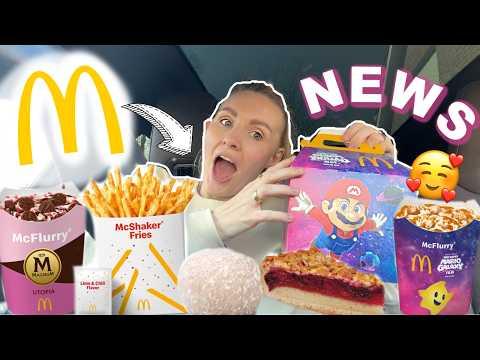 SO LECKER, oder?! 😍😋 ALLE MC DONALDS NEUHEITEN im TEST! Mario Meenü, Soßen Trio, Mc Flurry Popcorn