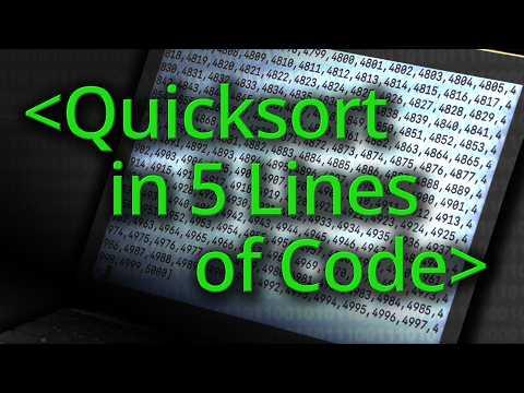 Quicksort Algorithm in Five Lines of Code! - Computerphile
