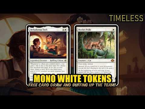 Mono White Belladonna Tookens! New Draw Engine + Team Buff | Timeless BO3 | MTG Arena