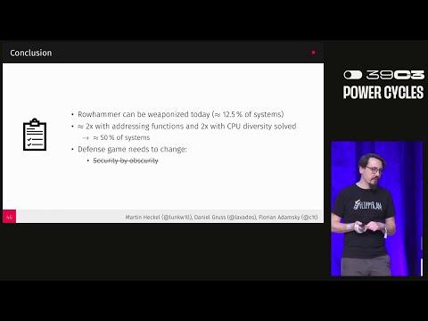 39C3 - Rowhammer in the Wild: Large-Scale Insights from FlippyR.AM