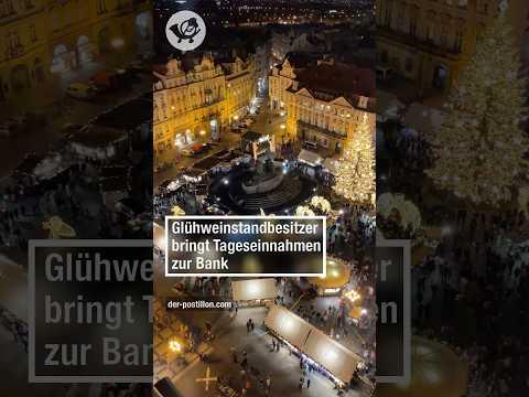 Glühweinstandbesitzer bringt Tageseinnahmen zur Bank