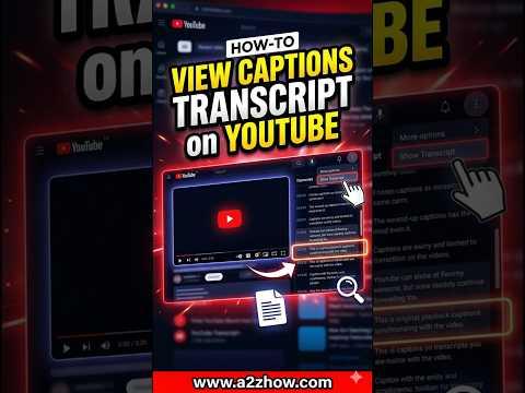 Can You Show Me How to Open the Youtube Transcript?