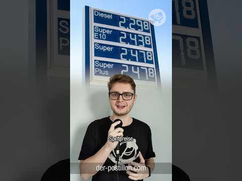 Mann sind hohe Spritpreise egal, weil er eh immer für 50 Euro tankt