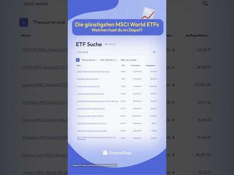 Die günstigsten MSCI World ETFs 🌎 #msci