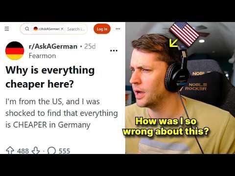 American reacts to "Why is everything cheaper in Germany than the US?"