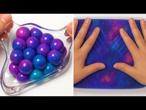 8 Hours Of Oddly Satisfying Galaxy Slime ASMR - Relaxing When Stressed Or Sleepy