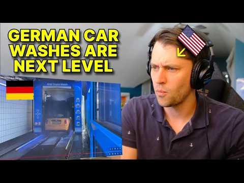 American reacts to a German Car Wash