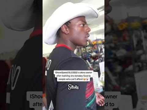 IShowSpeed BLESSED a store owner after realizing she donates food to people who can’t afford 🥹❤️‍🩹