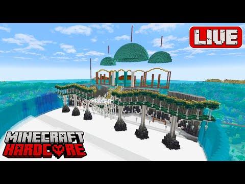 🔴 LIVE 🔴 Finishing a Dragon Bridge in a MASSIVE Coral Reef in Hardcore Minecraft