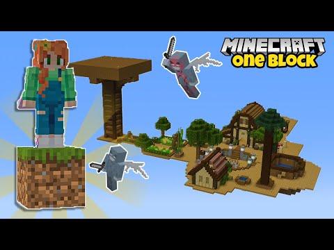 Building a Cute Farming Area in One Block Skyblock!