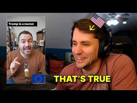 American reacts to European Comedian DESTRSOYS Donald Trump over Greenland