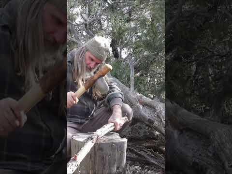 Field Testing a New Stone Axe #survival #flintknapping #bushcraft #nature #outdoors #axe #stonetools