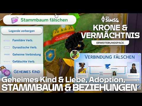 Weitere Pack-Features rund um STAMMBAUM und Beziehungen 👑 Die Sims 4 Krone & Vermächtnis Pack