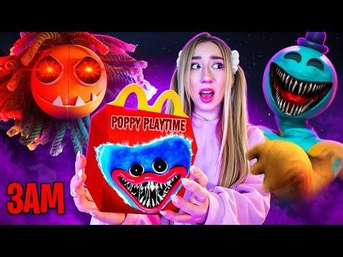 ÖFFNE nicht gruselige HAPPY MEAL von POPPY PLAYTIME chapter 4 nachts um 3 wenn DINGE im HAUS passier