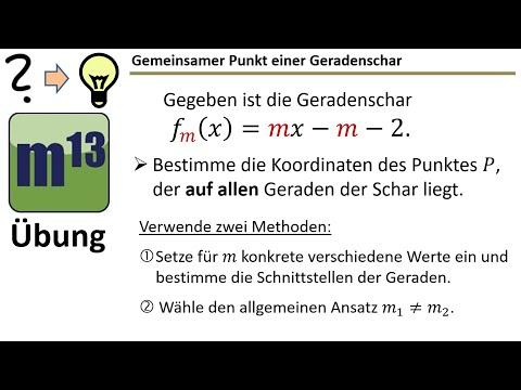 Gemeinsamer Punkt von Geraden: 2 Wege zur Lösung | Geradenschar einfach erklärt