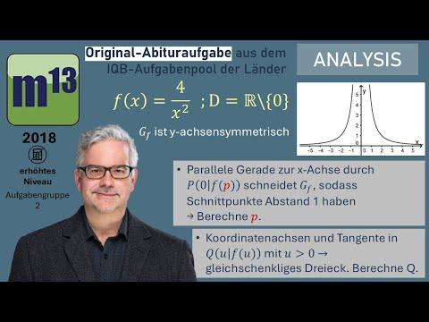 Abitur-Aufgabe: 2018 - ANALYSIS - OHimi - erhöhtes Niveau - Aufgabengruppe 2