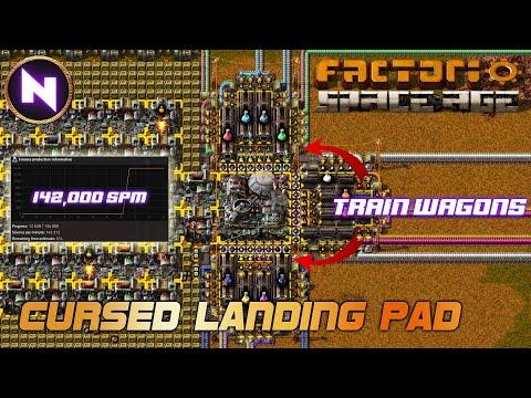 CARGO WAGONS: Solving Landing Pad Bottleneck ⚠️Cursed Design ⚠️| 60 | Factorio SPACE AGE Tutorial