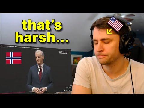 American reacts to Norway PM Slams USA and Trump