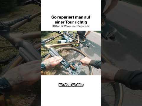 POV: Bike Crash, Bremse schief, keine Hilfe – also: grobe Gewalt! 🦶🚴‍♂️#bikepacking #outdoor