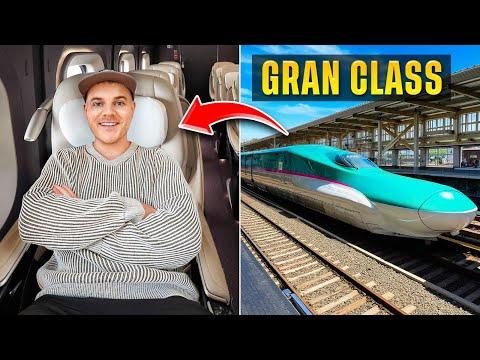 Gran Class (höchste Klasse) im grünen Shinkhansen Zug durch Japan! 🇯🇵