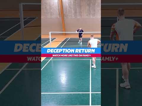 Top spin return🏸💥 Watch more like this on Badminton Famly+ Get 7 days FREE👏🏻 #badminton