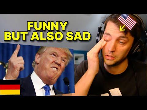 American reacts to German TV making fun of Trump