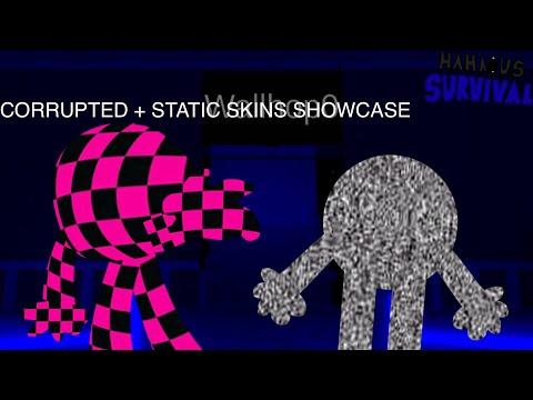 CORRUPTED + STATIC SKINS SHOWCASE [Hahaous Survival Roblox]