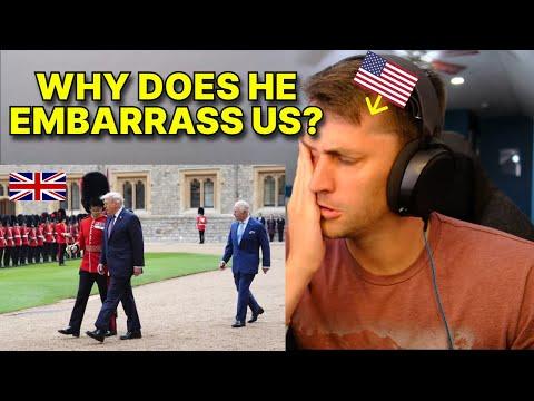 American reacts to "Awkward Moments From Donald Trump's UK State Visit"