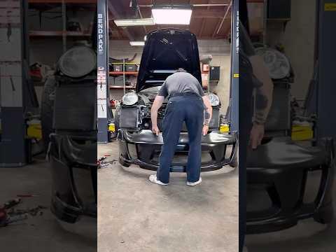 Porsche 911 widebody fender cutting continues