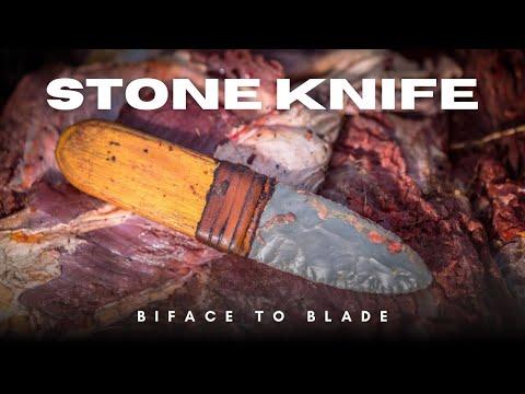 Make A STONE KNIFE - Biface to Blade #survival #flintknapping #primitiveskills #stonetools #diy