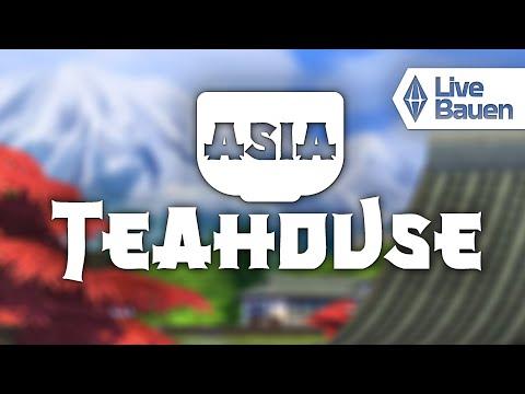 Asia Teahouse 🍵⛩️ LIVE bauen in Die Sims 4