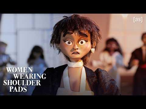 Marioneta's Effigy Burning | Women Wearing Shoulder Pads | adult swim
