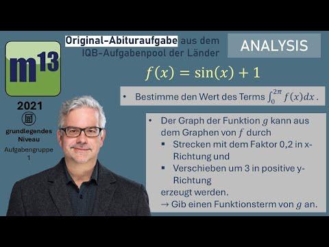 Abitur-Aufgabe: 2021 - ANALYSIS - grundlegendes Niveau - Aufgabengruppe 1