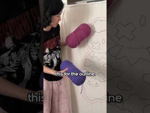 making a Pokémon Pokopia rug