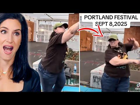 Smug Protester Pepper Sprays Herself by Accident (HILARIOUS)